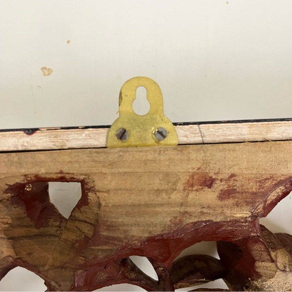 Asian Hand Carved Gilt Wooden Bird Floral Art Hanging 13” x 8” Wall Panel Decor - Picture 12 of 16